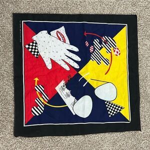 Vintage 80s abstract scarf